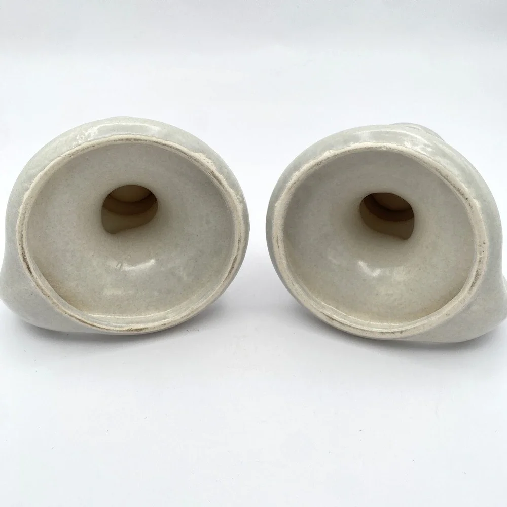 Pfaltzgraff Yorktowne 2 Taper Candlestick Holders Handles 3.5